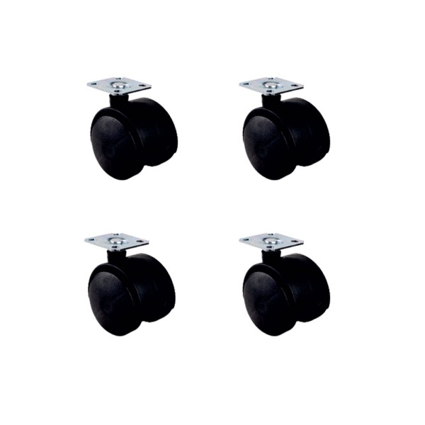 toptan-xml-dropshipping-Küçük Plastik Tablalı Teker - 40 MM  HKS101 - 4 Adet