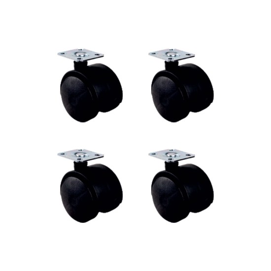 toptan-xml-dropshipping-Büyük Plastik Tablalı Teker - 50MM HKS126 - 4 Adet