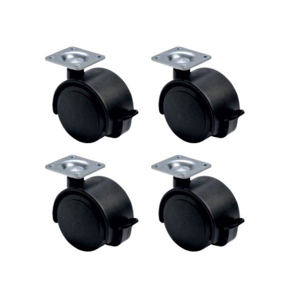 toptan-xml-dropshipping-Büyük Plastik Tablalı Frenli - 50MM HKS128 - 4 Adet