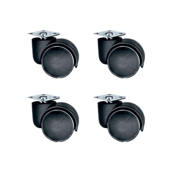 toptan-xml-dropshipping-Bürosit Plastik Tablalı Teker - 50MM HKS151 - 4 Adet