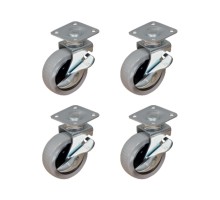 Furç Tablalı Bilyalı Teker (Frenli) - 20x50 - Gri HKS177 - 4 Adet