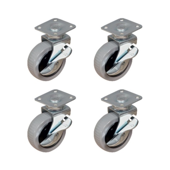 toptan-xml-dropshipping-Furç Tablalı Bilyalı Teker (Frenli) - 20x50 - Gri HKS177 - 4 Adet