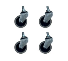 Furç Vidalı Bilyalı Teker - 20x50 - Gri HKS178 - 4 Adet