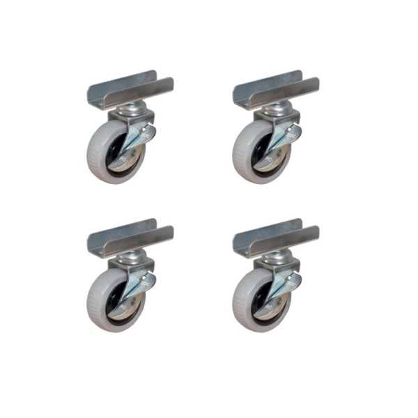 toptan-xml-dropshipping-Furç Uzun-Sunta Bilyalı Teker (Frenli) - 20x50 - Gri - 18MM HKS185 - 4 Adet