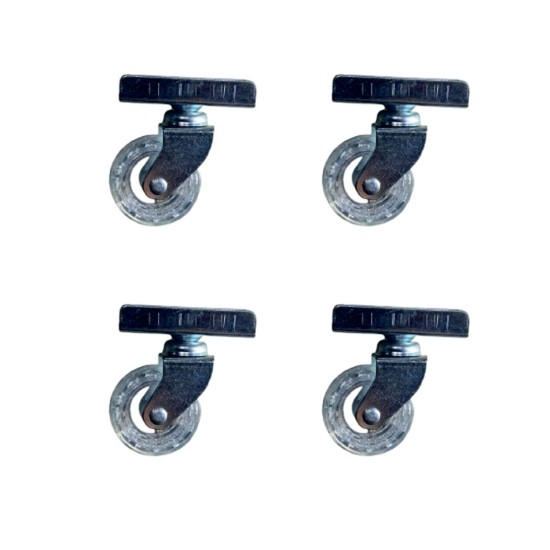 toptan-xml-dropshipping-Furç Uzun-Sunta Bilyalı Teker - 20x50 - Şeffaf - 18MM HKS189 - 4 Adet