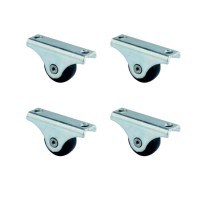 Furç Sabit Teker - 20MM - Siyah HKS226 - 4 Adet