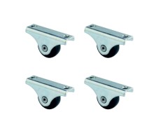 Furç Sabit Teker - 20MM - Siyah HKS226 - 4 Adet