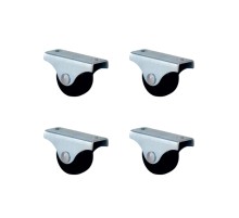 Furç Sabit Teker - 28MM - Siyah HKS227 - 4 Adet