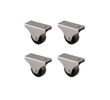 Furç Sabit Teker - 32MM - Siyah HKS228 - 4 Adet