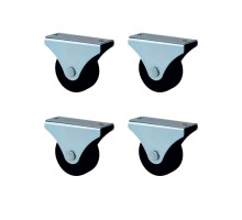 Furç Sabit Teker - 56MM - Siyah HKS231 - 4 Adet