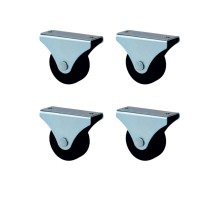 Furç Sabit Teker - 56MM - Siyah HKS231 - 4 Adet