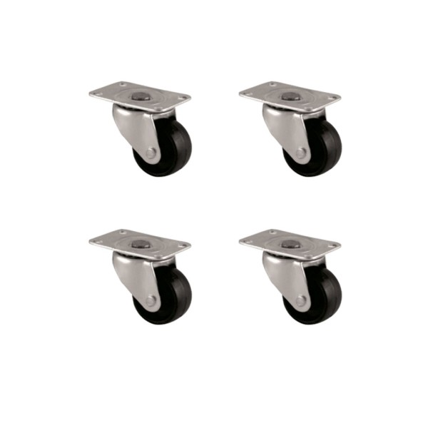 toptan-xml-dropshipping-Furç Tablalı Bilyalı Teker - 28MM - Siyah HKS232 - 4 Adet