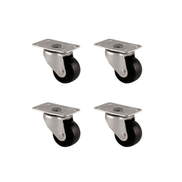 toptan-xml-dropshipping-Furç Tablalı Bilyalı Teker - 38MM - Siyah HKS234 - 4 Adet