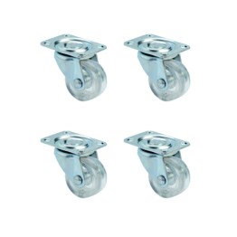 Furç Tablalı Bilyalı Teker - 28MM - Şeffaf HKS238 - 4 Adet
