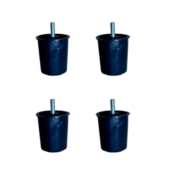 toptan-xml-dropshipping-Baza Plastik Ayak - 58MM - Siyah M.3/8 HKS277 - 4 Adet