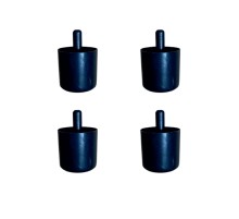 Silindir Plastik Ayak Geçmeli Pimli - 50MM - Siyah 12MM HKS278 - 4 Adet