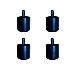 Silindir Plastik Ayak Geçmeli Pimli - 50MM - Siyah 12MM HKS278 - 4 Adet