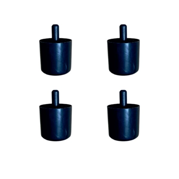 toptan-xml-dropshipping-Silindir Plastik Ayak Geçmeli Pimli - 50MM - Siyah 12MM HKS278 - 4 Adet