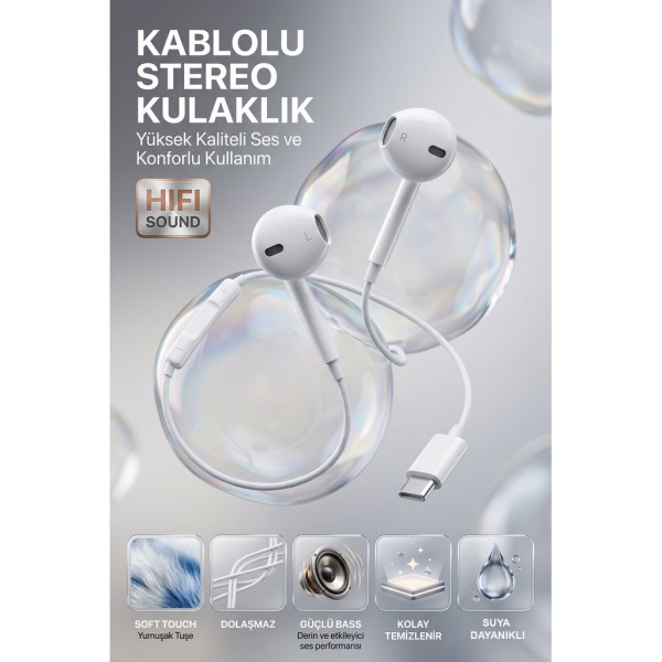 USB-C Bağlantı Mikrofonlu Kulaklık KH228