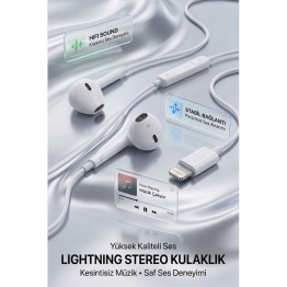 Lightning Bağlantı Mikrofonlu Kulaklık IP70