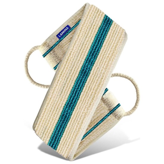 toptan-xml-dropshipping-Banyo Sırt Kesesi - Rovin Pamuk Dokulu Çift Taraflı Derin Temizlik ve Peeling Özelliği 70x12 cm 12 Adet