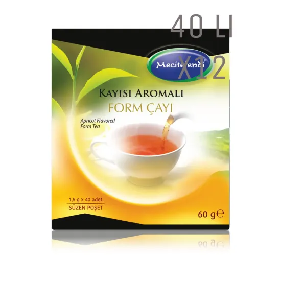 Kayısı Aromalı Çay 40’lı Poşet Çay 12 Adet