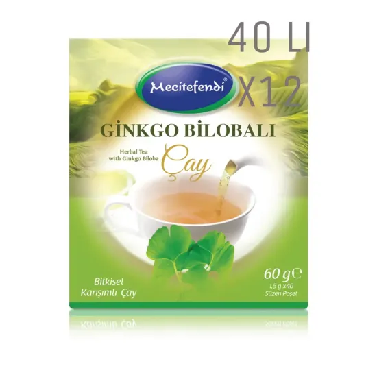 Ginkgo Bilobalı Çay 40’lı Poşet Çay 12 Adet