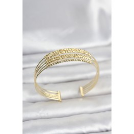 Gold Renk Pirinç Minimal Dorikalı Kadın Bileklik TJ-BB8555