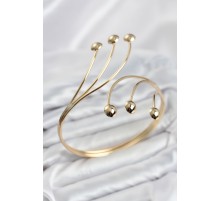 Pazu Bileklik Gold Renk Pirinç Puntalı TJ-BB8559