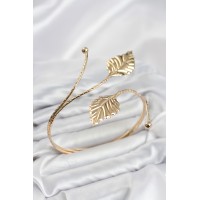Pazu Bileklik Gold Renk Pirinç Yaprak Model TJ-BB8560