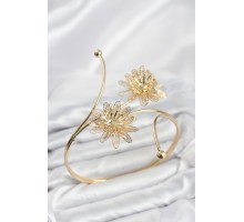 Pazu Bileklik Gold Renk Pirinç Lotus Model TJ-BB8561