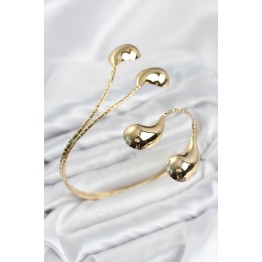 Pazu Bileklik Gold Renk Pirinç Damla Model TJ-BB8564