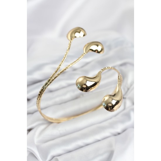 Pazu Bileklik Gold Renk Pirinç Damla Model TJ-BB8564