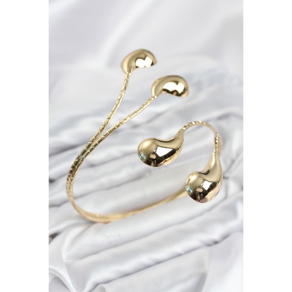 Pazu Bileklik Gold Renk Pirinç Damla Model TJ-BB8564