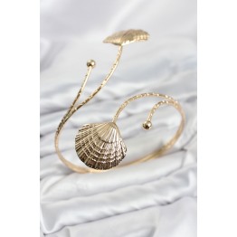 Pazu Bileklik Gold Renk Pirinç Deniz Kabuğu Model TJ-BB8567