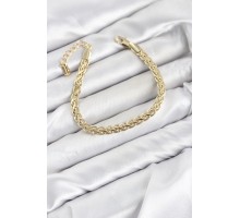 CM Singapur Zincir Model Gold Renk Pirinç Kadın Bileklik TJ-BB8593