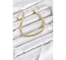 CM Singapur Zincir Model Gold Renk Pirinç Kadın Bileklik TJ-BB8593