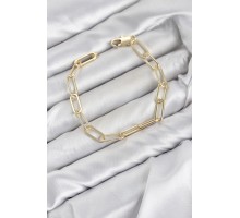 CM Ataş Zincir Model Gold Renk Pirinç Kadın Bileklik TJ-BB8595