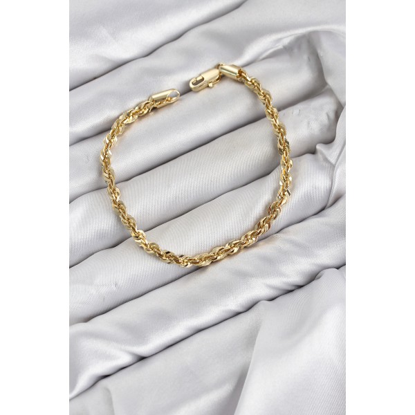 CM Singapur Model Zincir Gold Renk Kadın Bileklik TJ-BB8596