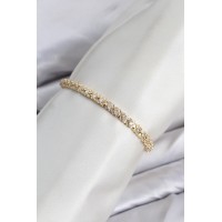 CM Model Zirkon Taşlı VIP Seri Gold Renk Pirinç Kadın Bileklik TJ-BB8604