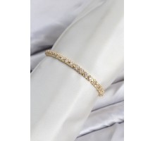 CM Model Zirkon Taşlı VIP Seri Gold Renk Pirinç Kadın Bileklik TJ-BB8604