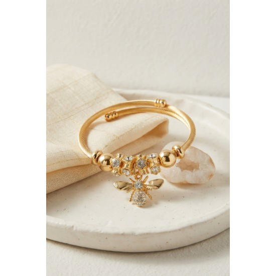 Arı Model Gold Renk Charm Bileklik TJ-BB8688