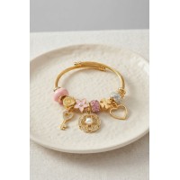 Pembe Charmlı Model Kadın Bileklik TJ-BB8712