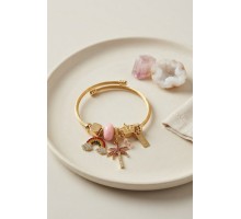 Gökkuşağı ve Pembe Palmiye Charmlı Bileklik TJ-BB8716