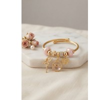 Balık ve Tinker Bell Model Pembe Charmlı Bileklik TJ-BB8720