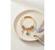 Balık ve Tinker Bell Model Mavi Charmlı Bileklik TJ-BB8721