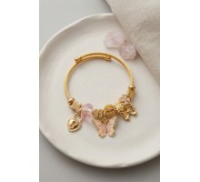 Pembe Kelebek Charmlı Bileklik TJ-BB8734