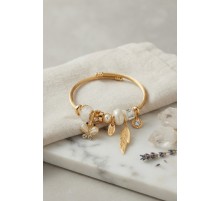Beyaz Kelebek Model Charmlı Bileklik TJ-BB8735