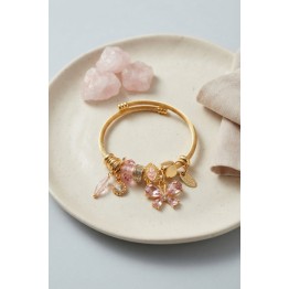 Pembe Kelebek Model Charmlı Bileklik TJ-BB8744