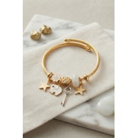 Anahtar ve Fil Model Beyaz Charmlı Bileklik TJ-BB8752